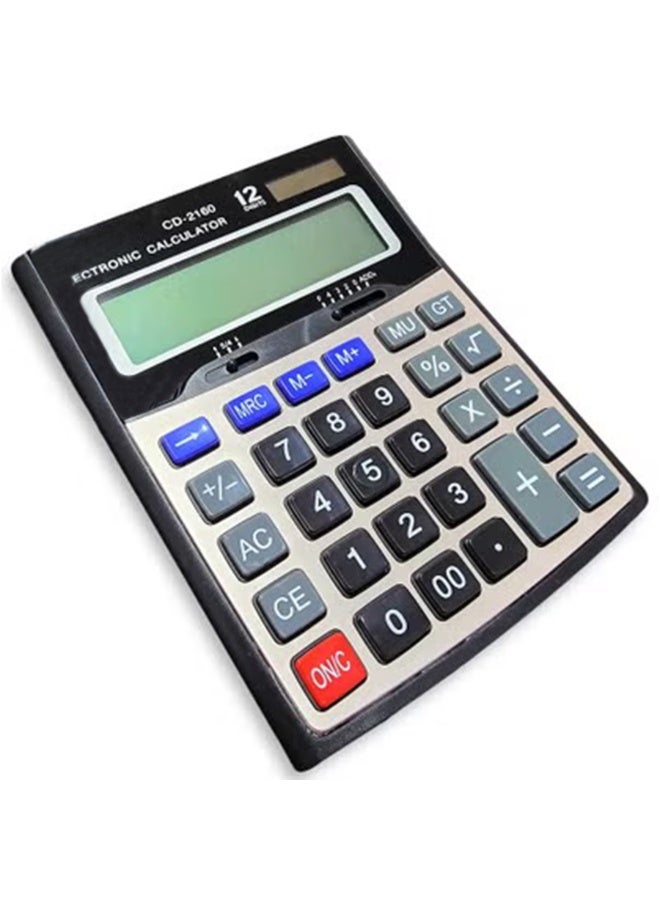 Electronic Calculator, CD-2160  , Display, Local Number Key, 12 Digit Power, Extra Large Display for Office and School - Multi Color - Image 2
